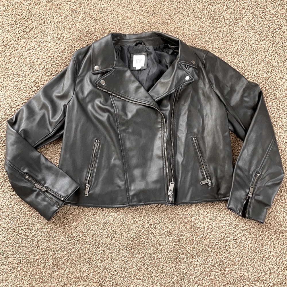 GAP Faux Leather Moto jacket